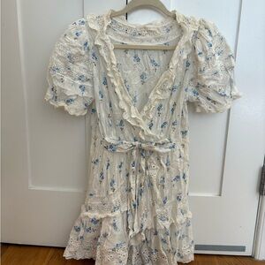 LoveShackFancy Belen Dress in Brilliant Blue